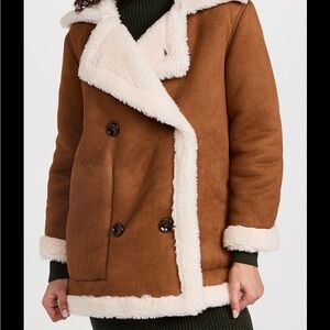 En Saison Quincy Sherpa Double-Breasted Coat small